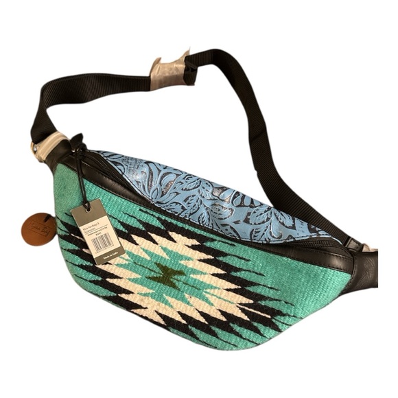 Myra Bag Handbags - Myra RIVERBEND SERAPE FANNY PACK BAG Turquoise Patterned USA NWT LEATHER WESTERN